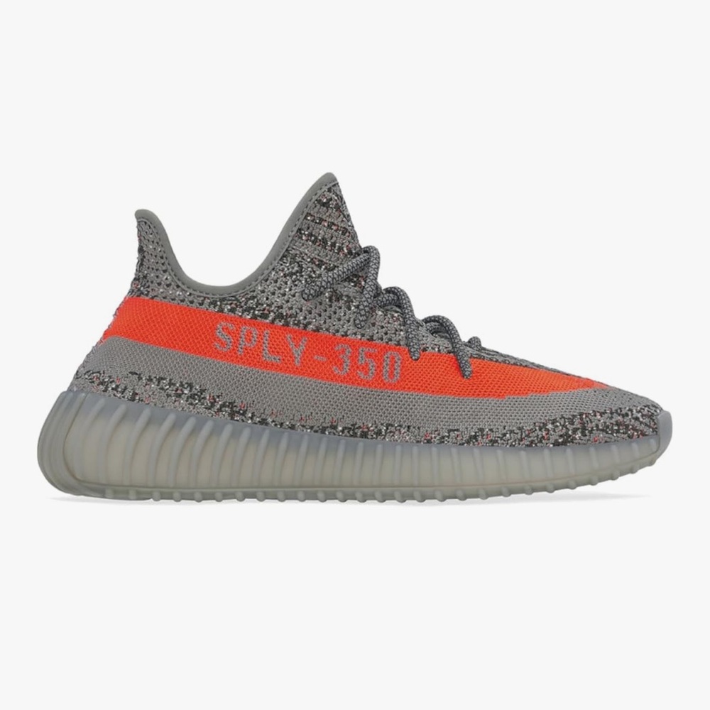 Adidas Orange and Gray Sneakers with Primeknit Upper